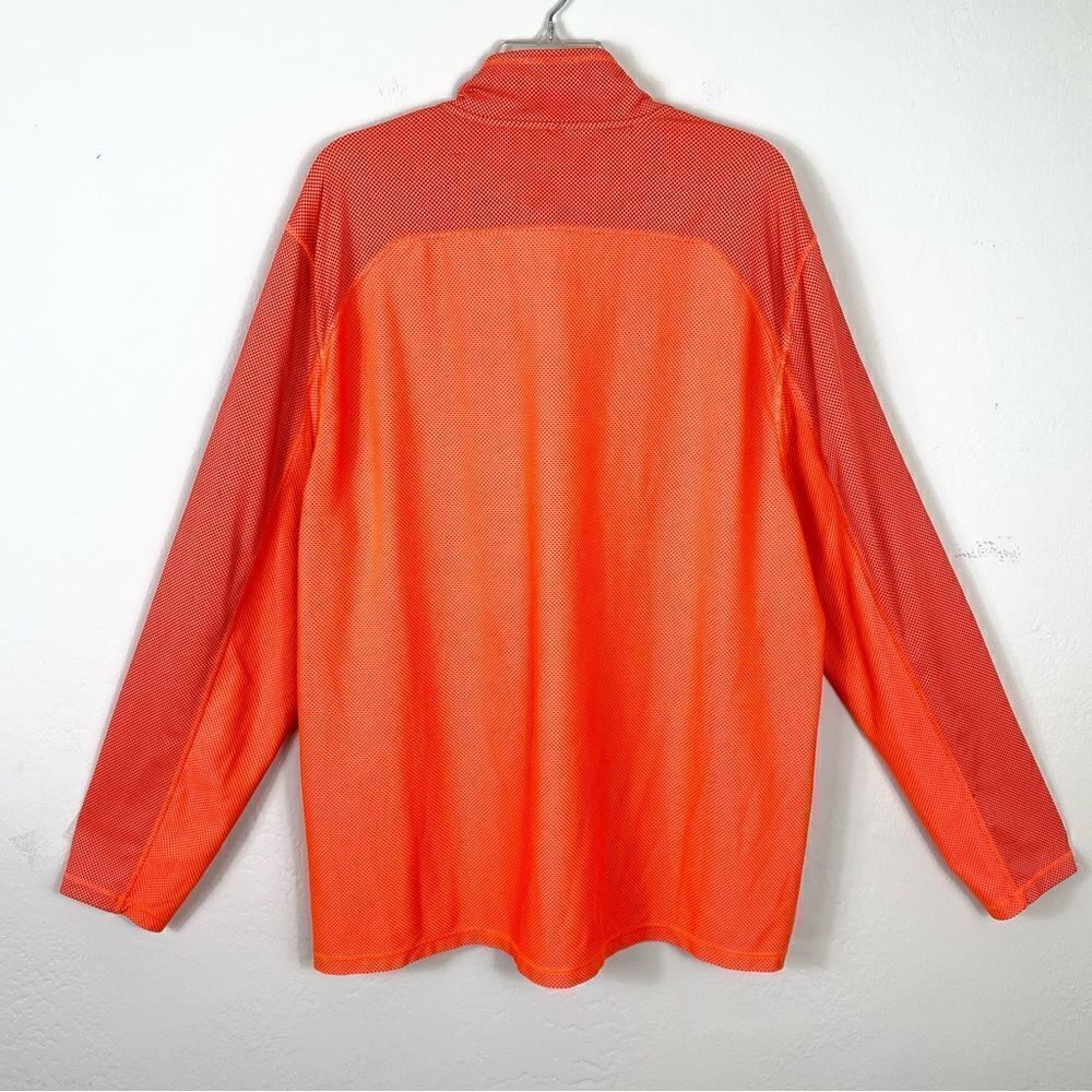 Calvin Klein Performance Orange Quarter Zip Pullover Jacket - Picture 2 of 5